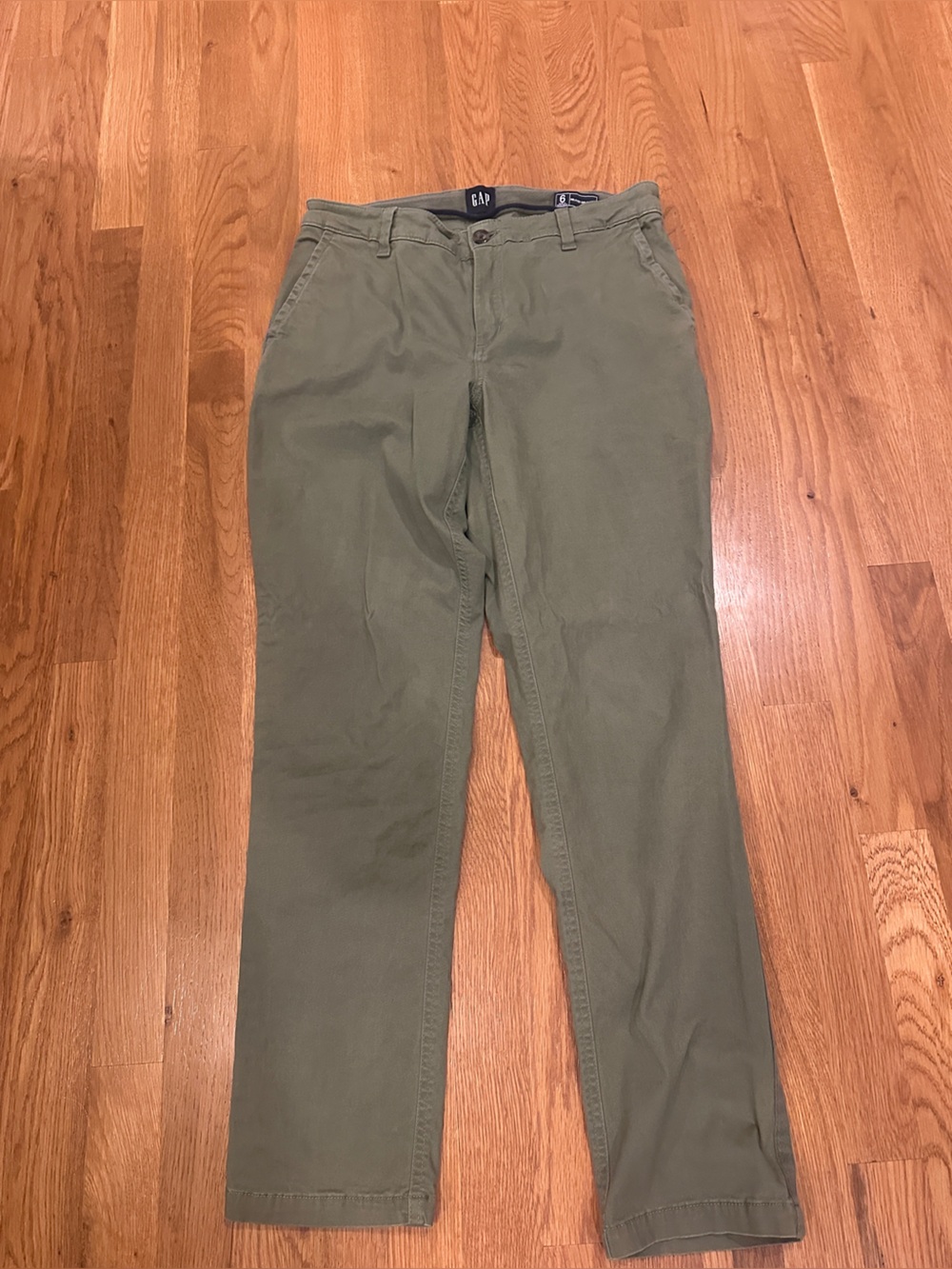 GAP Olive Green Straight-Leg Chinos